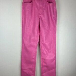 NWOT Good American GOOD ICON FAUX LEATHER PANT Sorority Pink